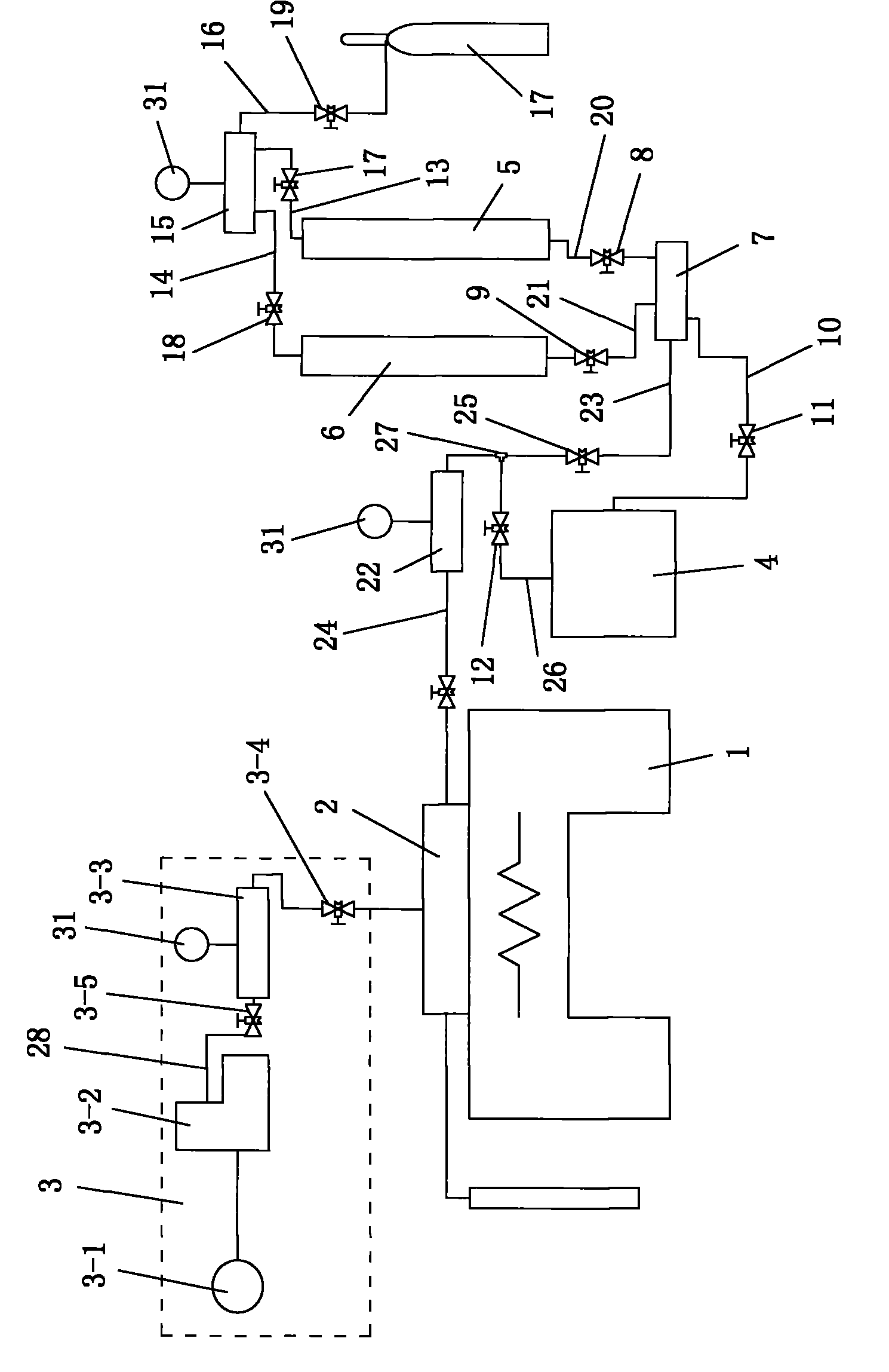 Dualistic superposed wave reinforced oil displacing experiment device and experiment method