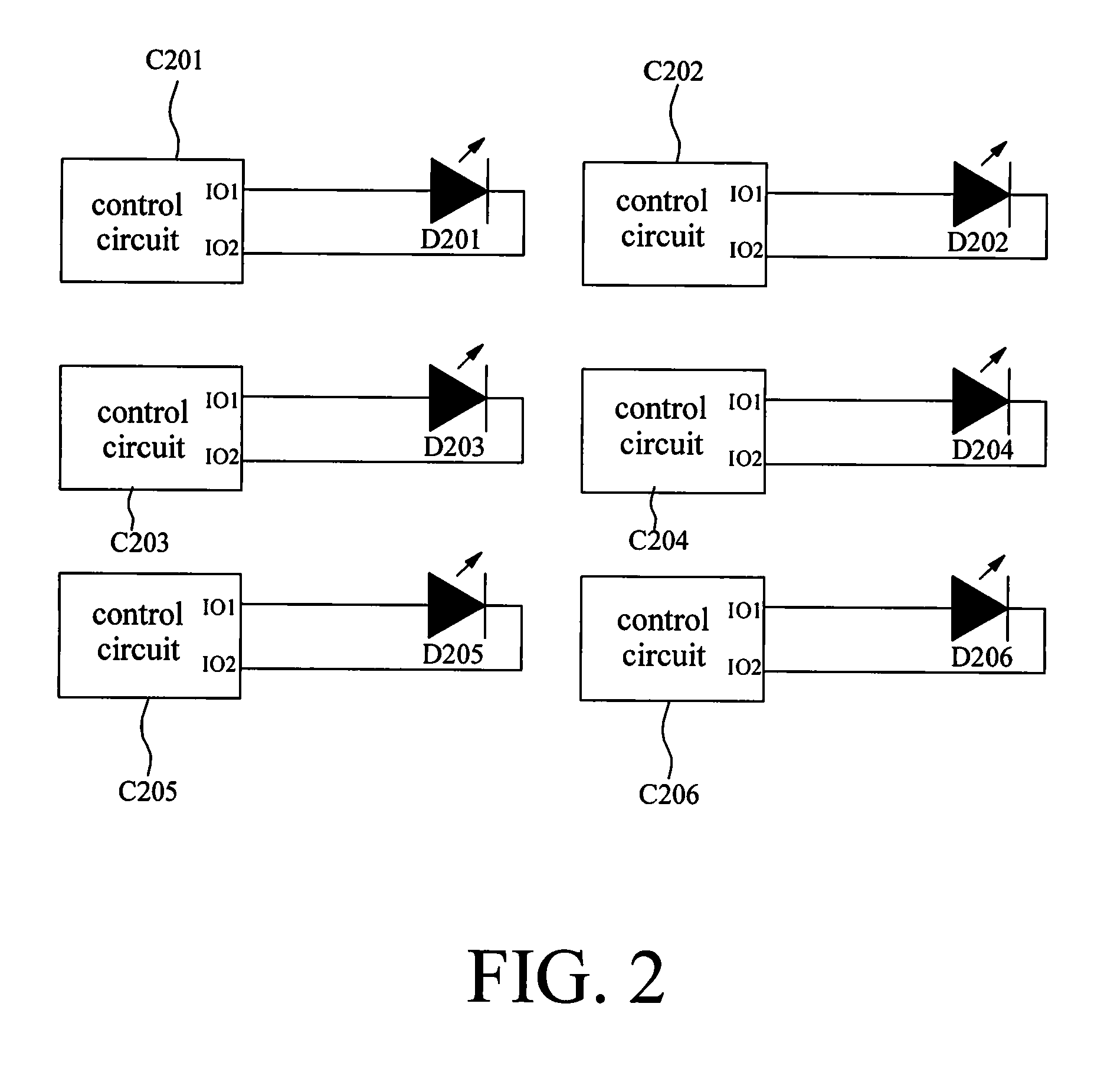 Information input panel using light emitted diode matrix with time-division multiplexing