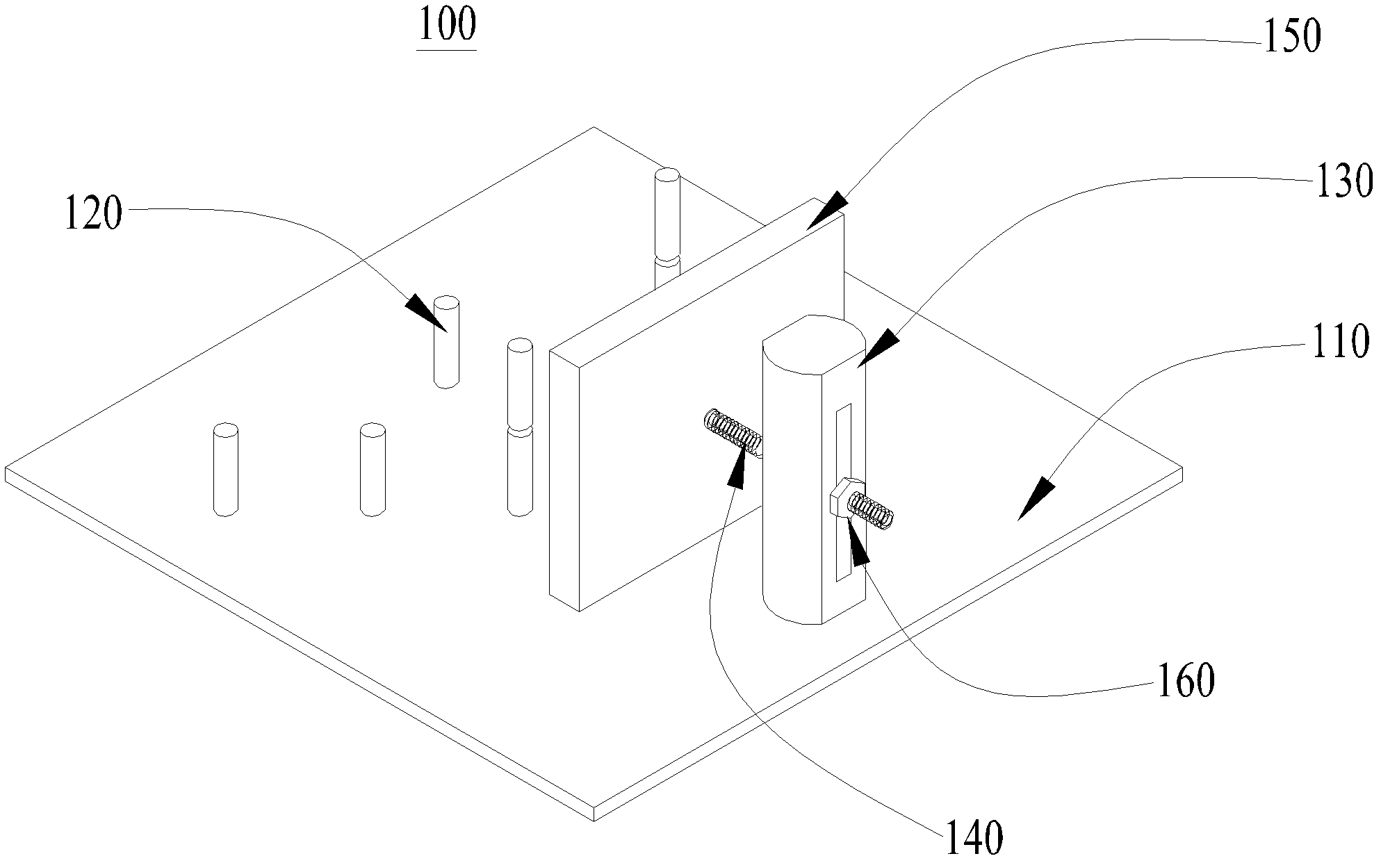 Fixing device used in testing