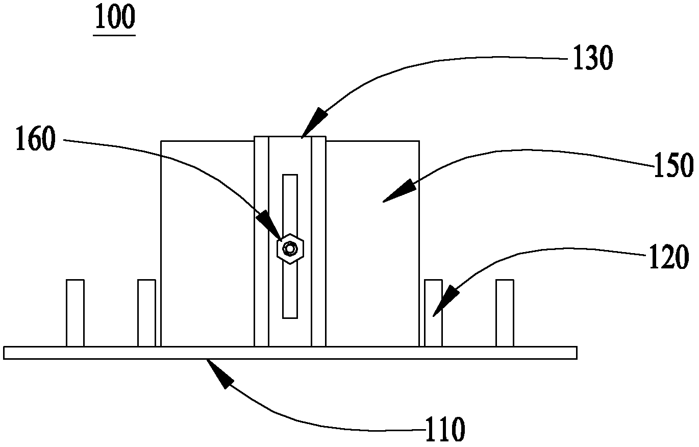 Fixing device used in testing