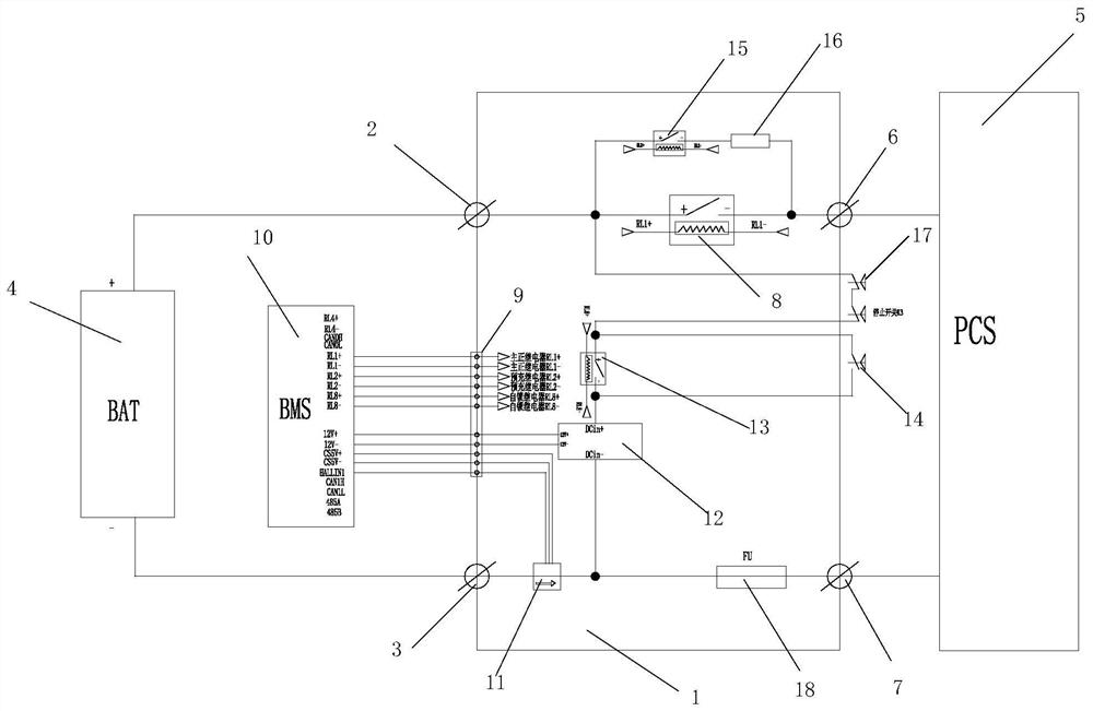 BMS battery management system suitable for energy storage cabinet, and management method thereof