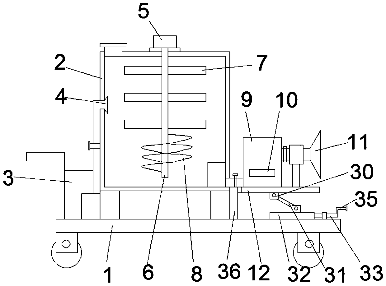 Agricultural planting pesticide spraying device convenient to adjust and uniform in spraying