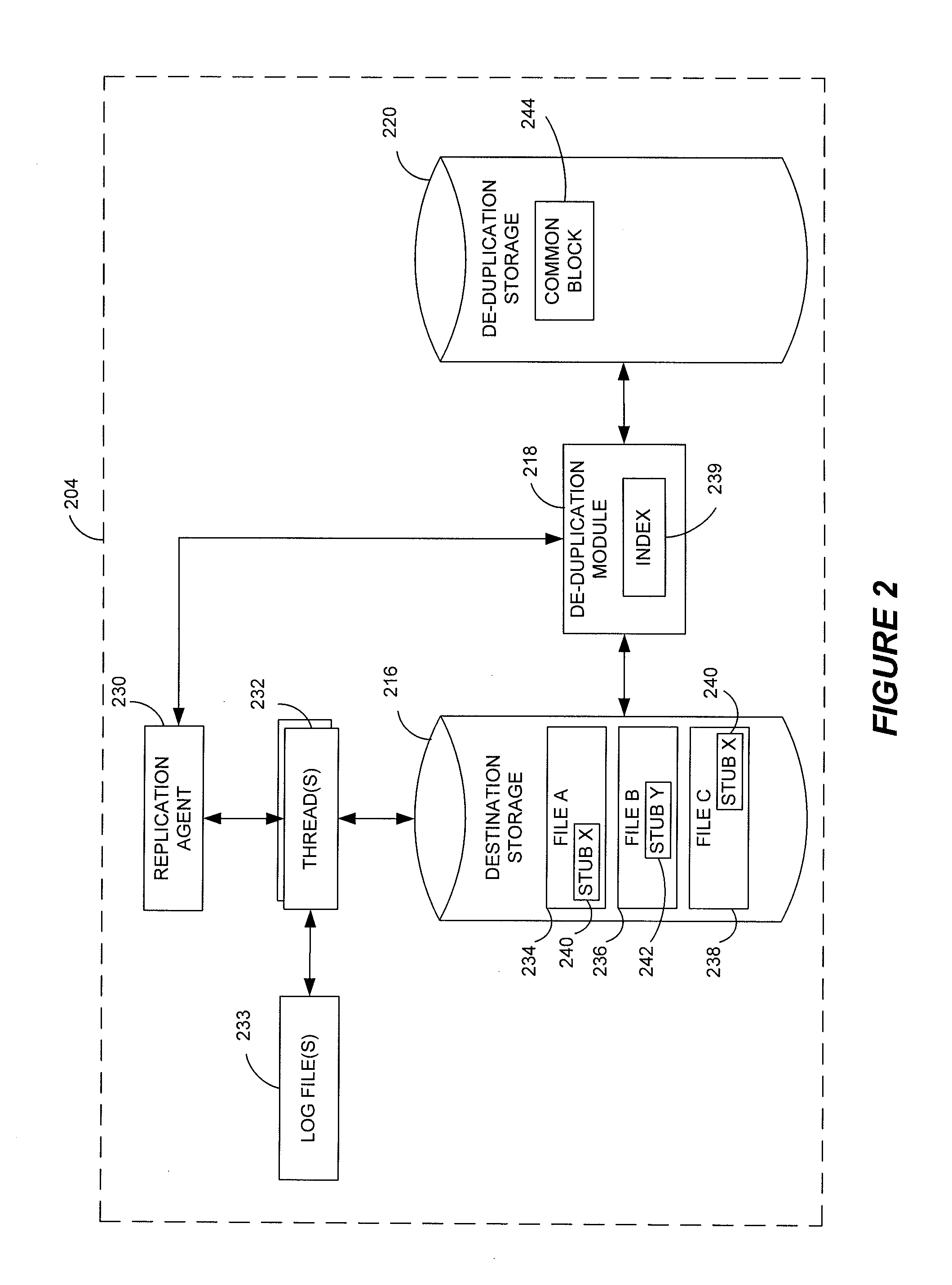 Stub file prioritization in a data replication system