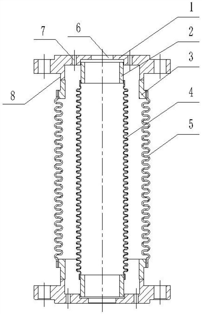 Engine natural gas supply double-wall corrugated pipe