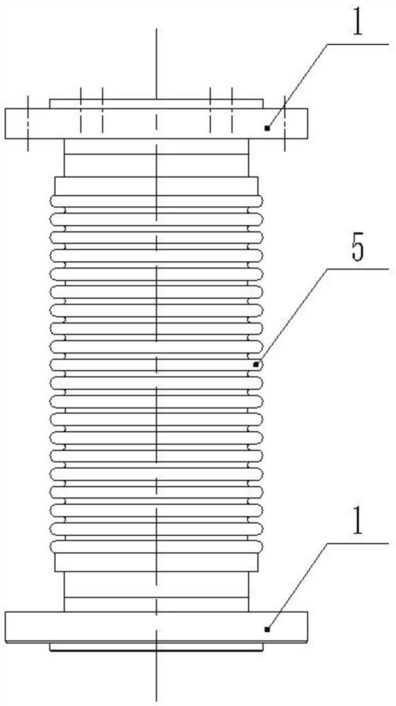 Engine natural gas supply double-wall corrugated pipe