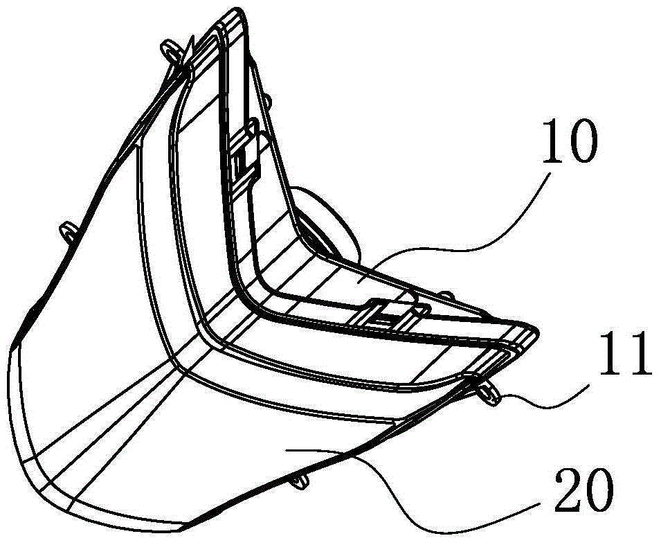 A motorcycle head lamp structure