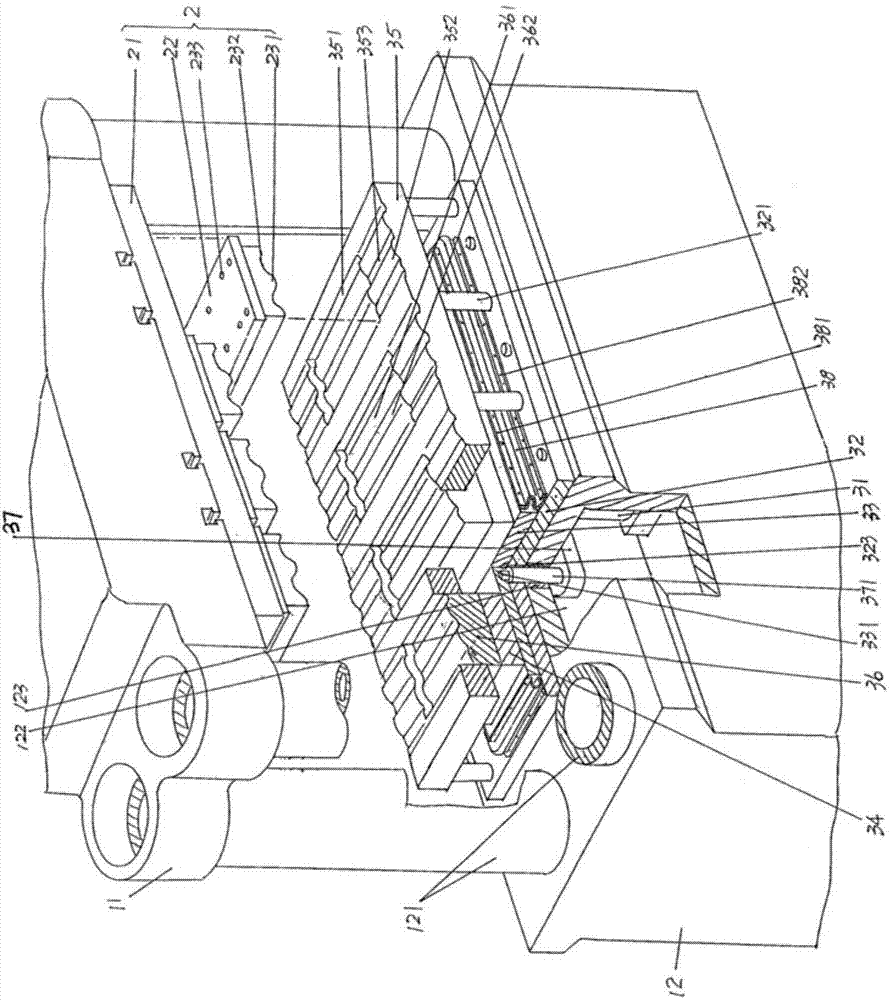 Preparation method of glazed ceramic tile and molding device used in the method