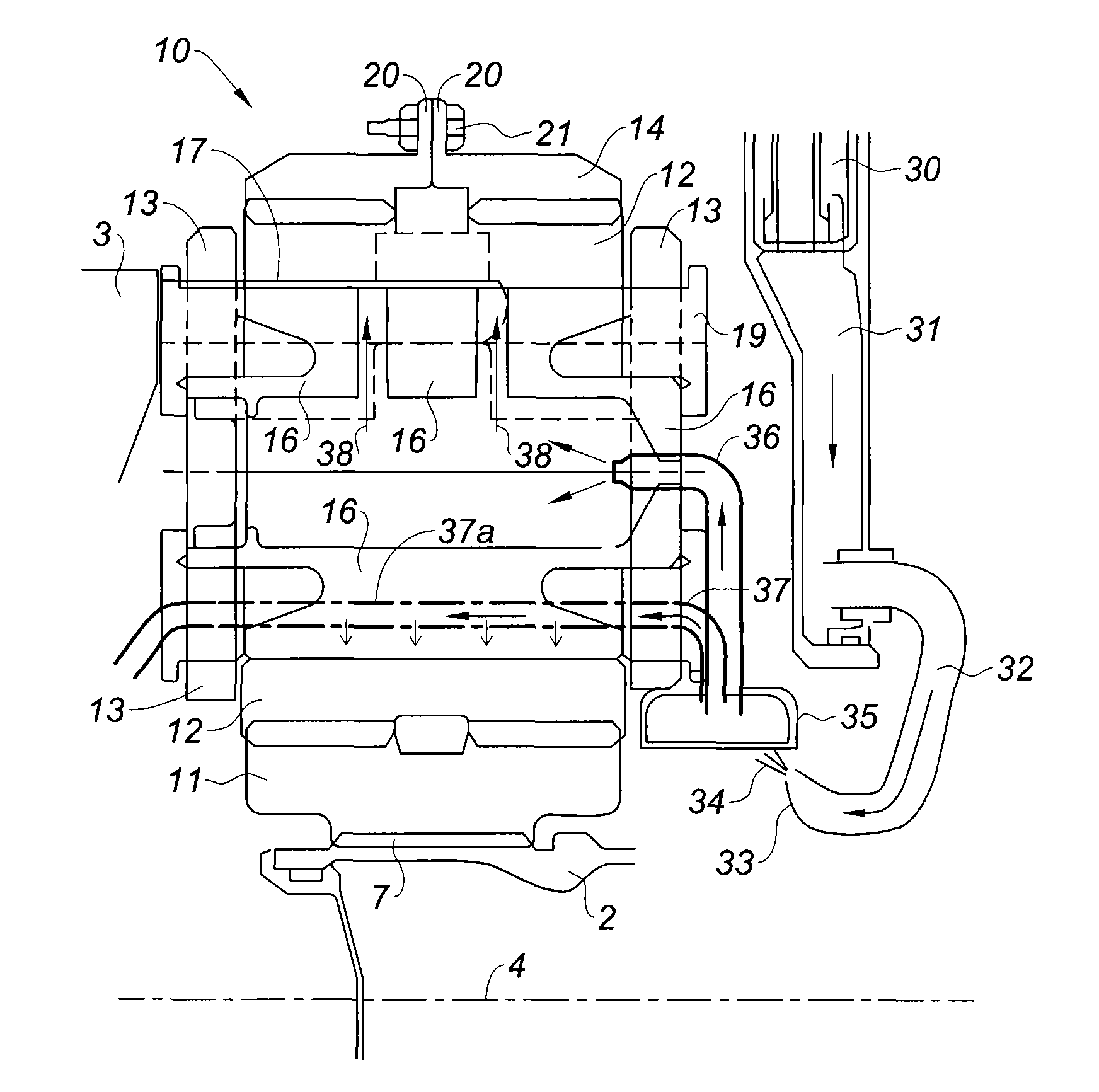 Device for lubricating an epicycloidal reduction gear