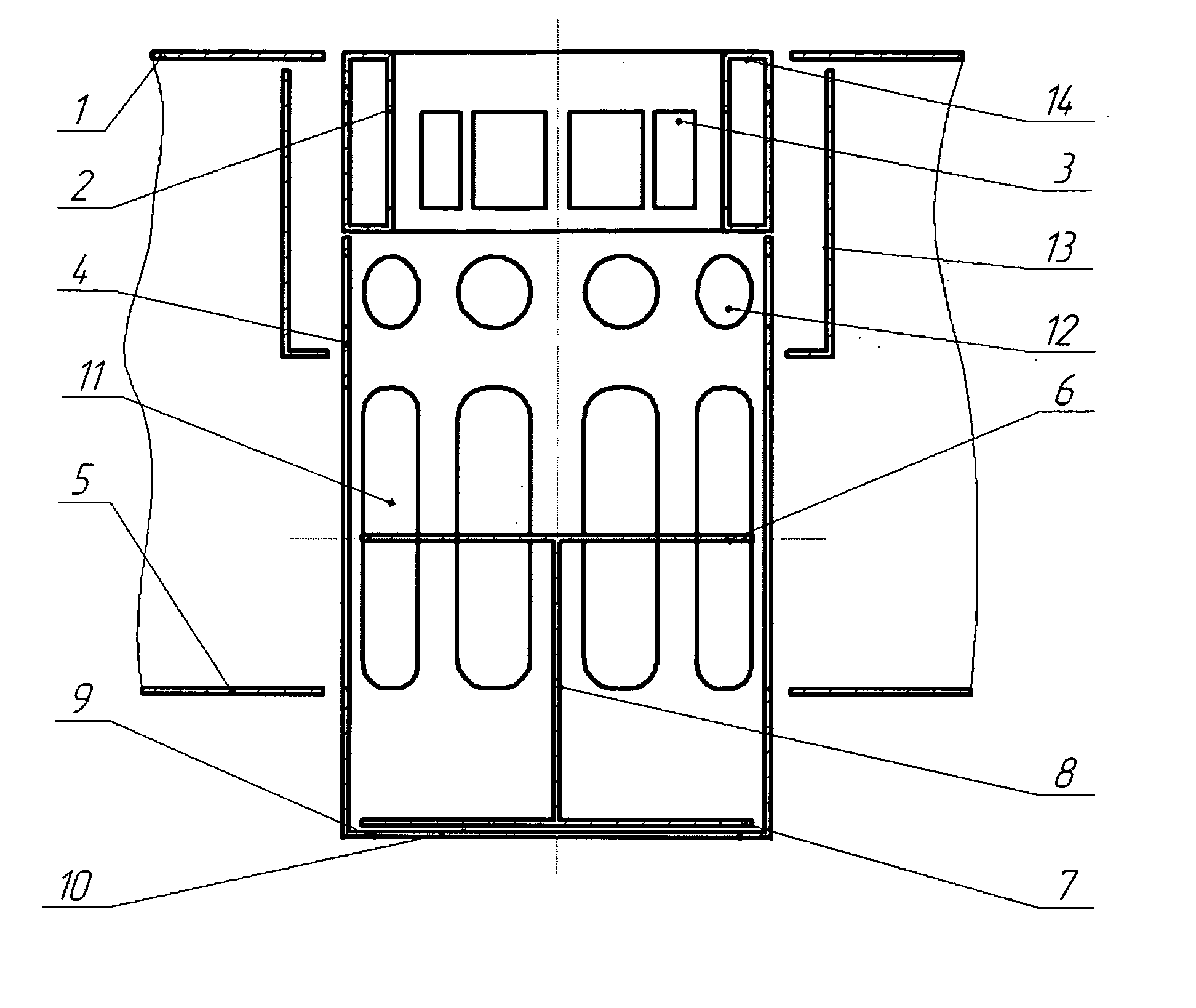 Mass exchange contact device