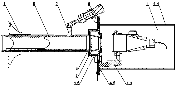 Laser detection type combustion chamber temperature detection device