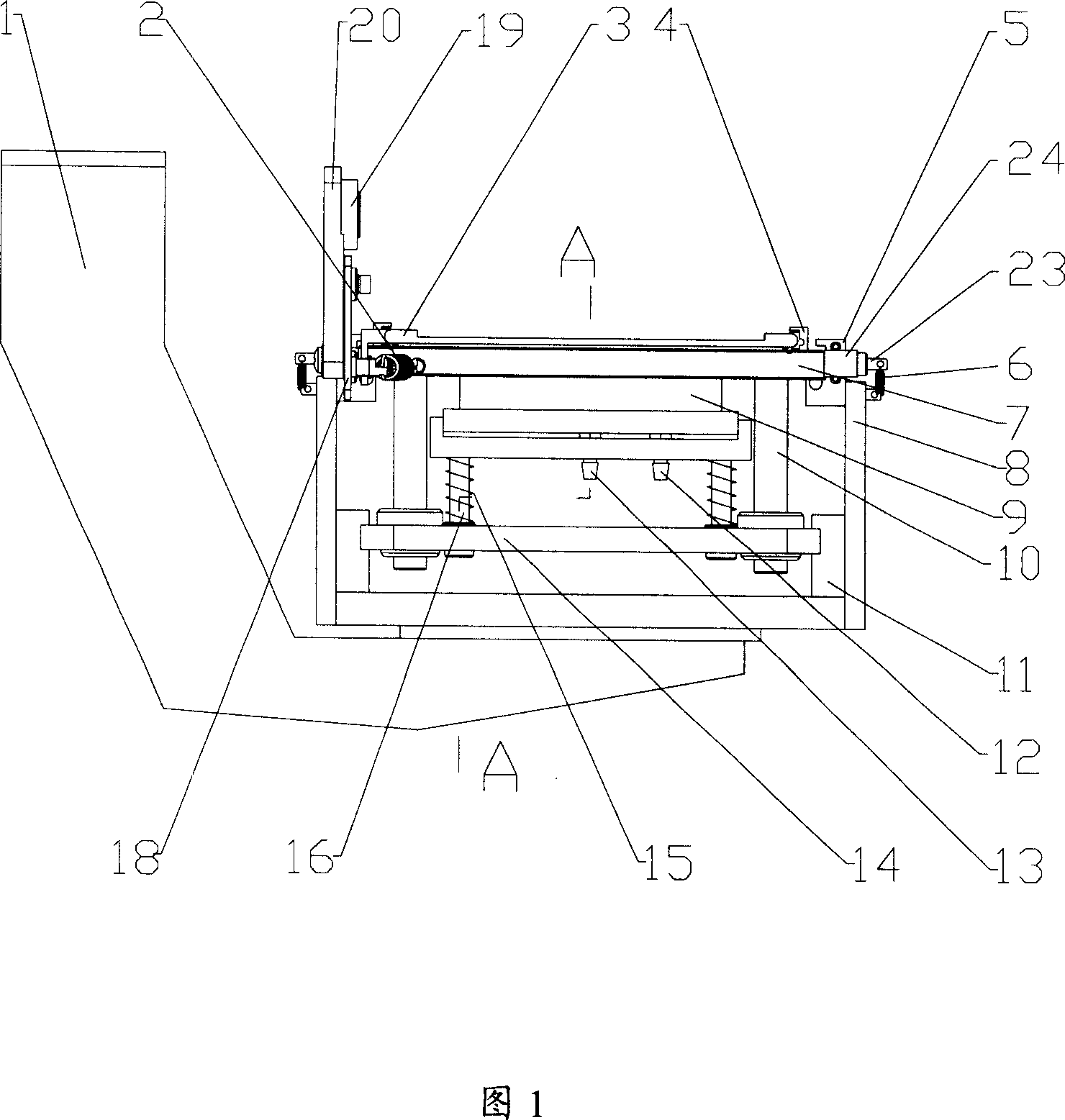 Ink sucking device of jetting-drawing machine