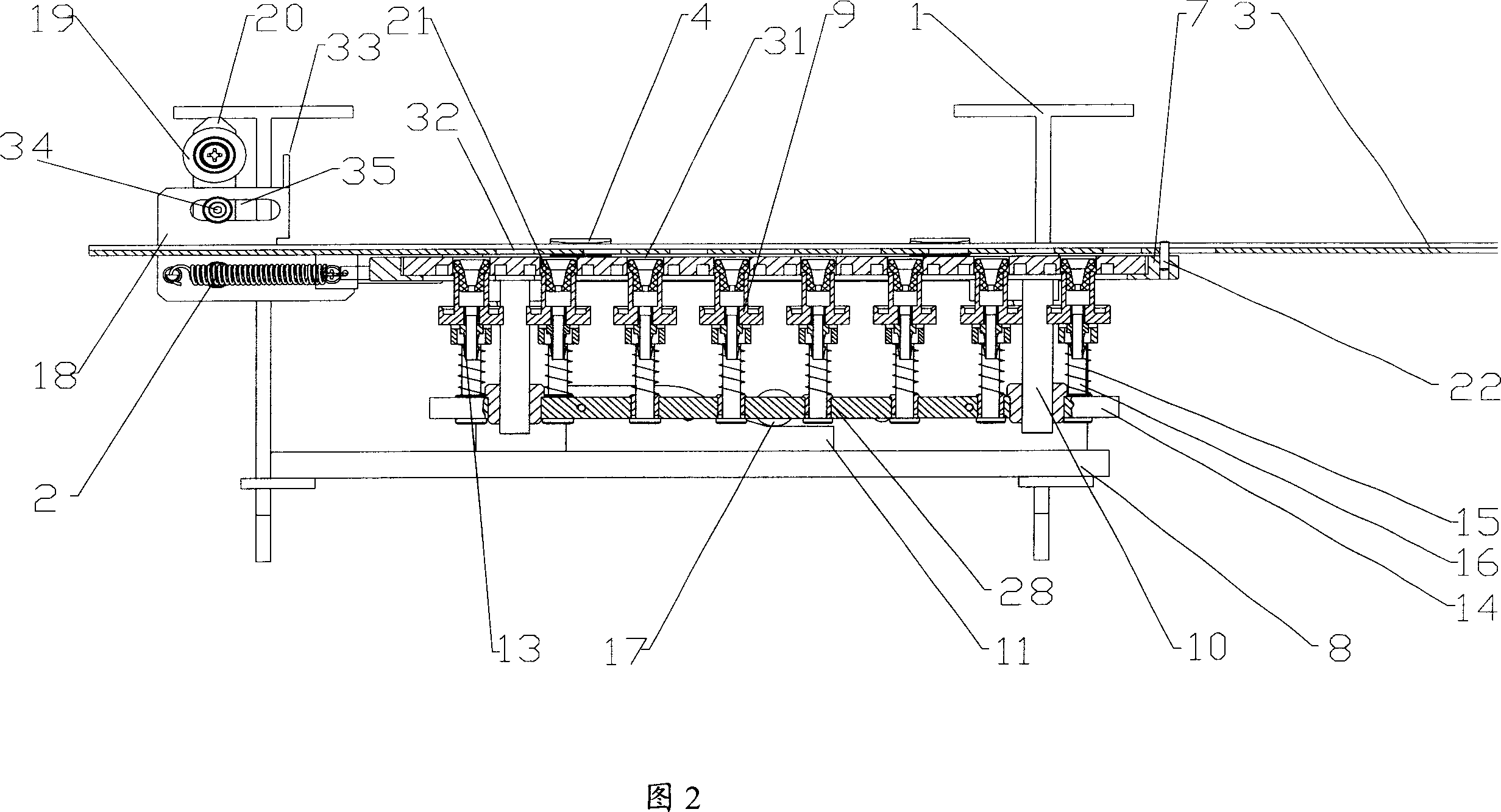 Ink sucking device of jetting-drawing machine