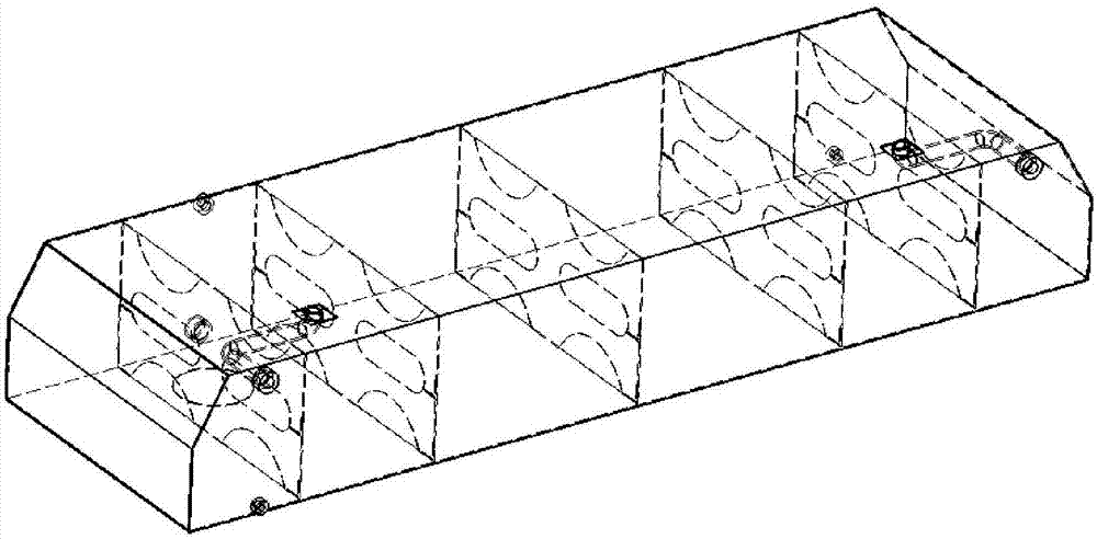 Wave restraining plate assembly for square water tank and installing method of wave restraining plate assembly