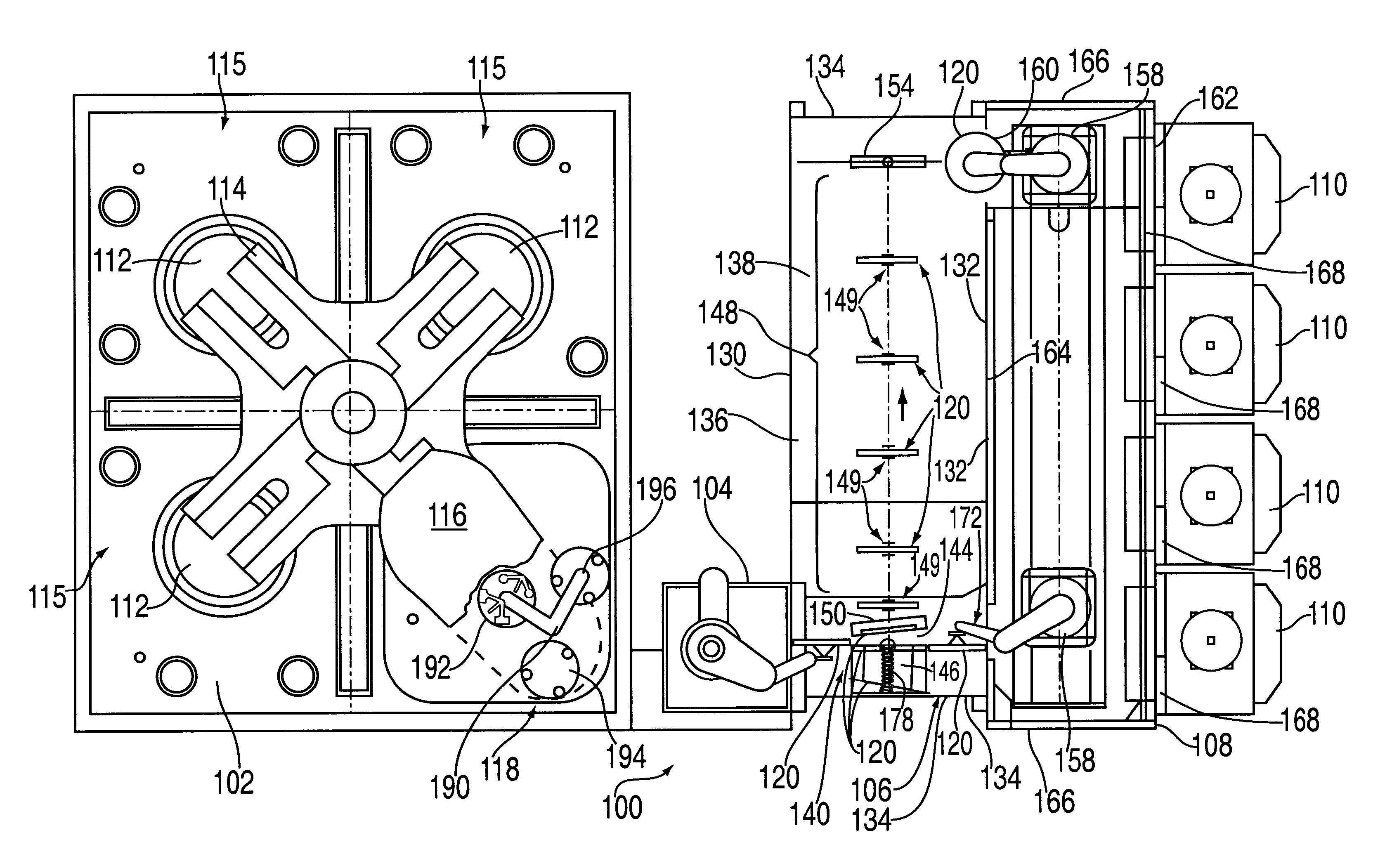 Method and apparatus for transferring semiconductor substrates using an input module