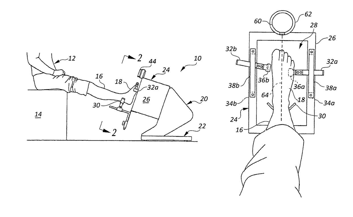 Apparatus and method for imaging feet