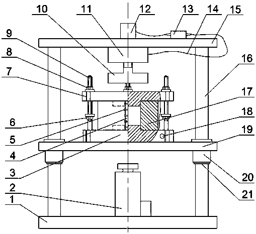 A specimen pressurizing device for three-dimensional photoelastic stress experiment