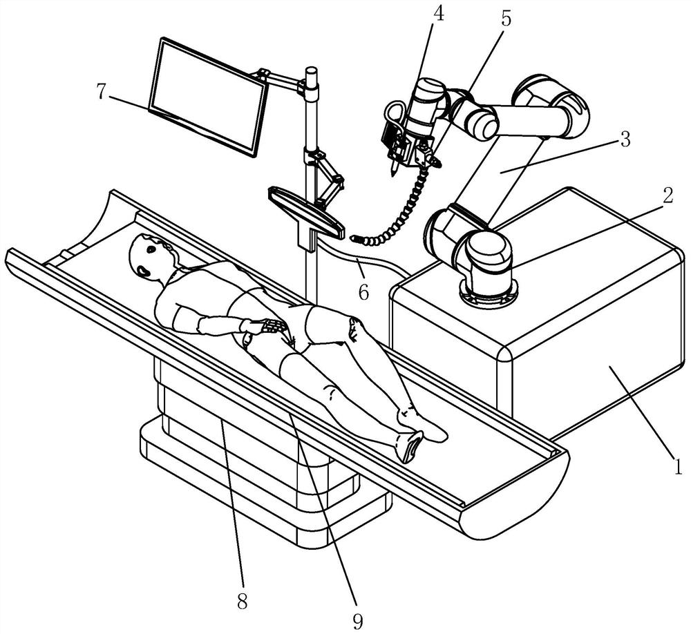 Laser osteotomy assisted total knee replacement surgical robot