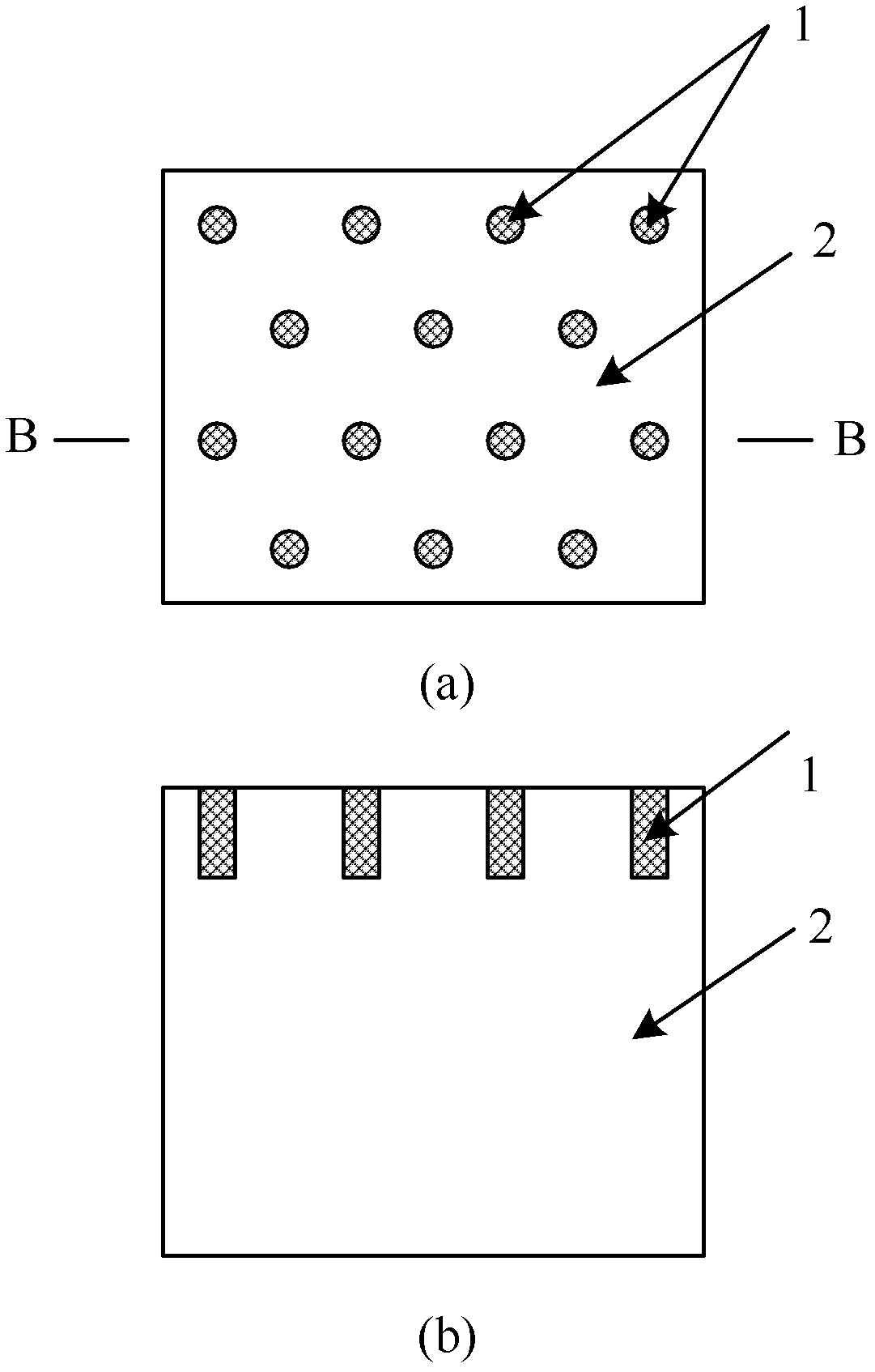 Ceramic column array reinforced metal based composite material or part and preparation method thereof