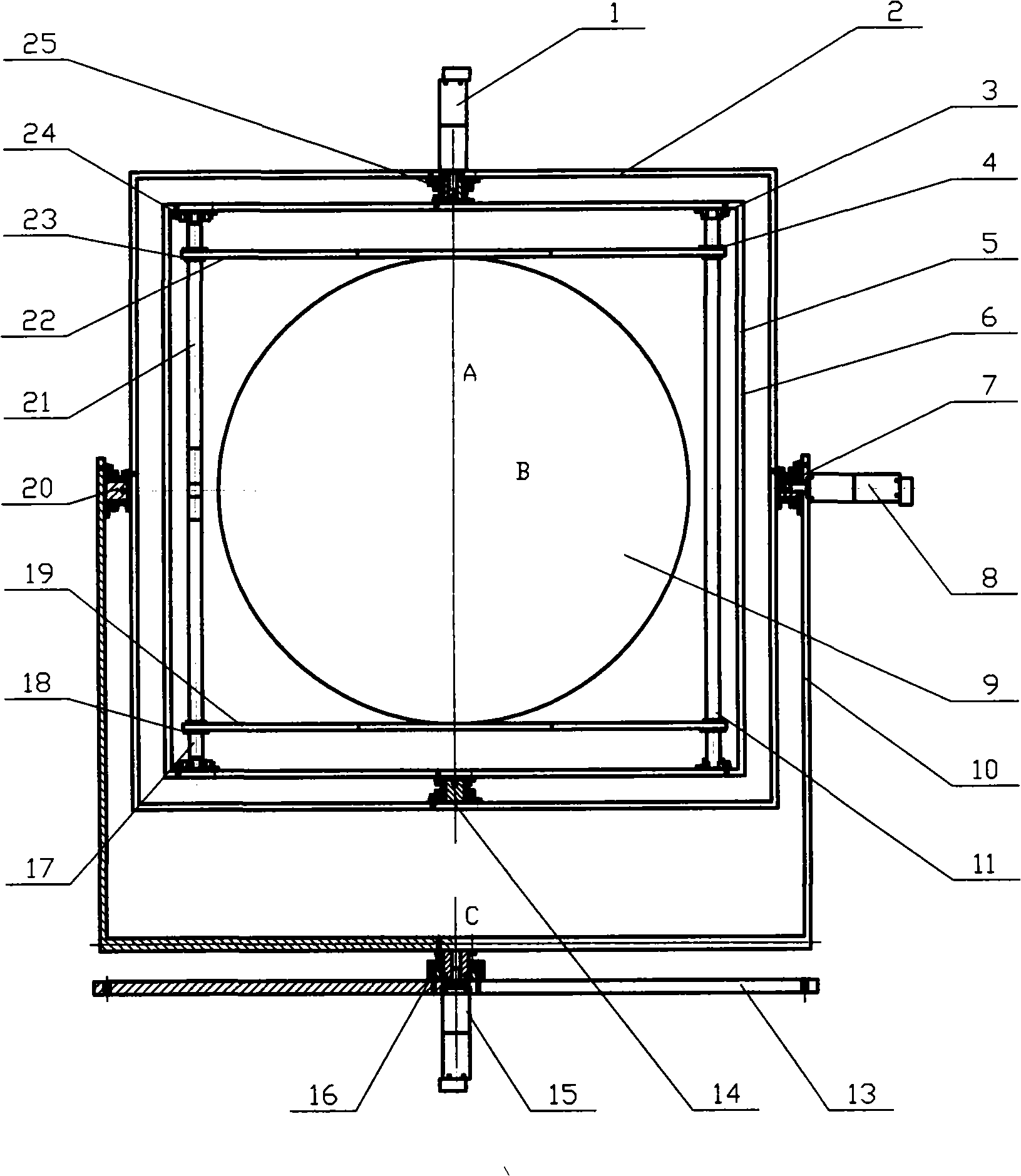 Test platform for movable spherical robot