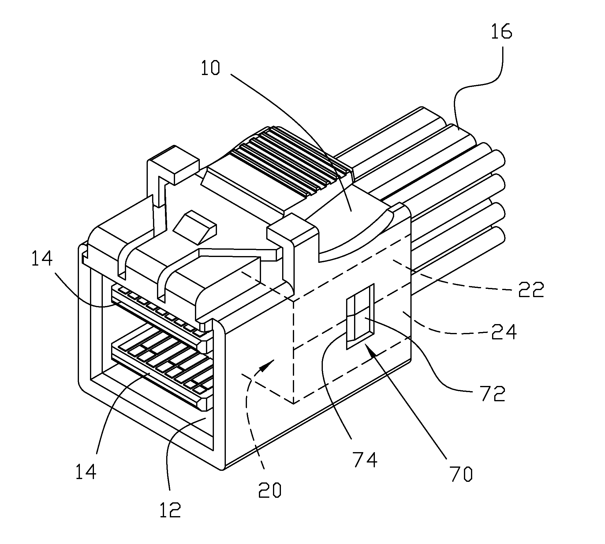 Mini serial attached SCSI high density connector