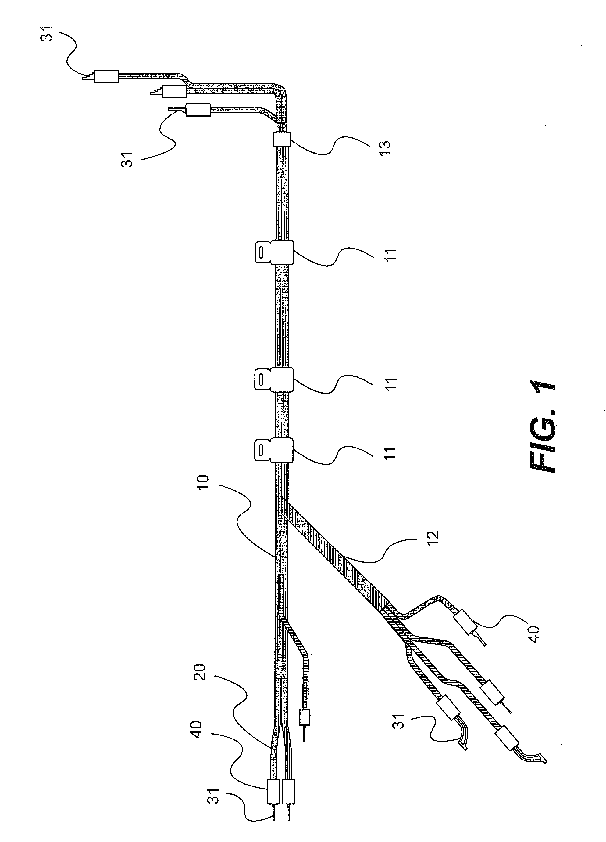 Wire harness for high temperature exhaust gas applications