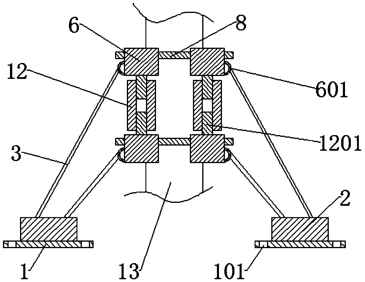 Tree stabilizing device for forestry planting