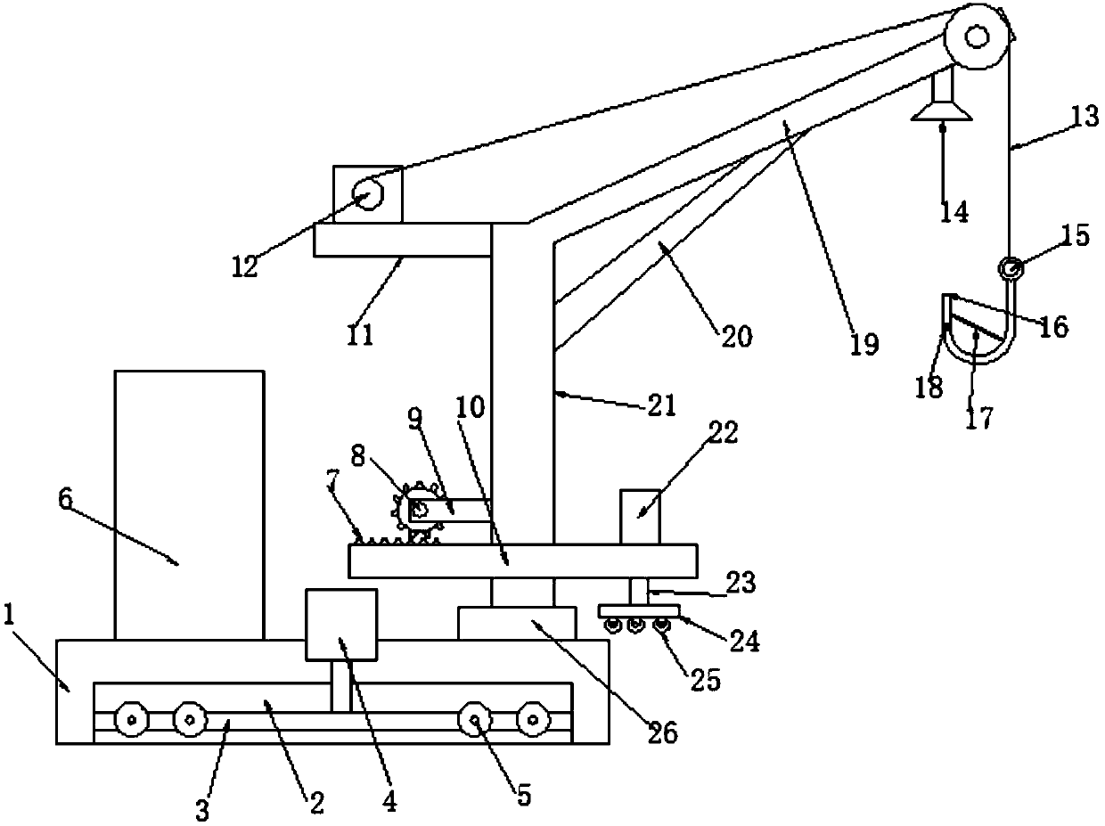 Adjustable building crane