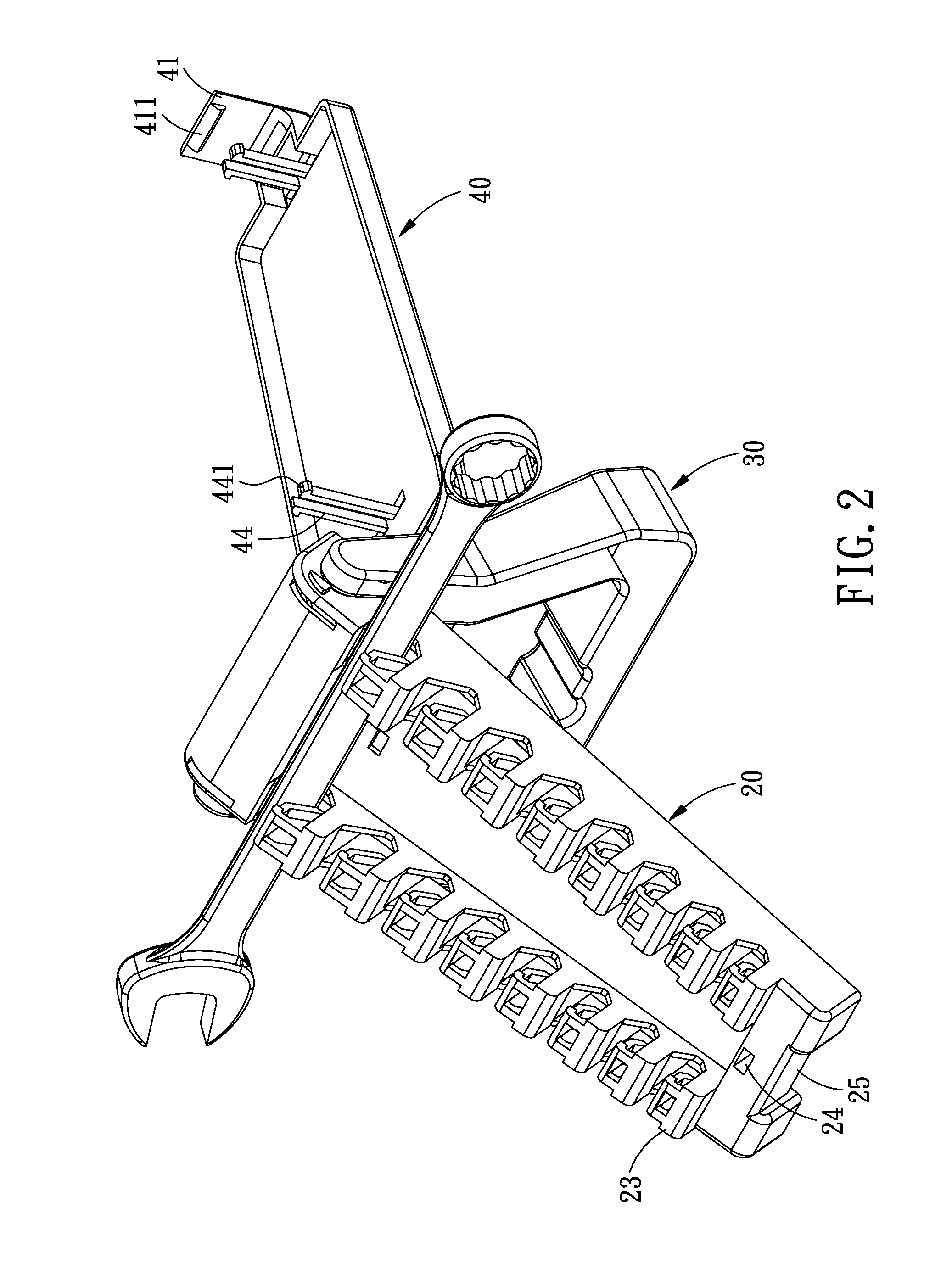 Locking structure for a tool box