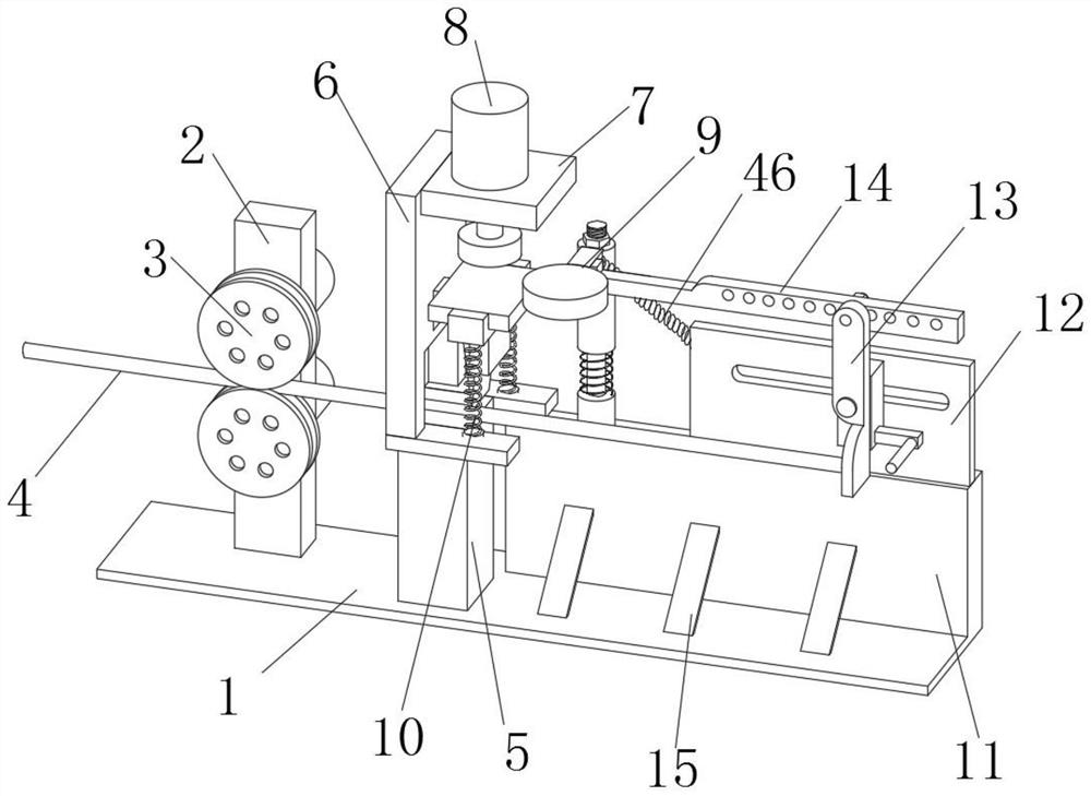 Steel bar cutting device for constructional engineering