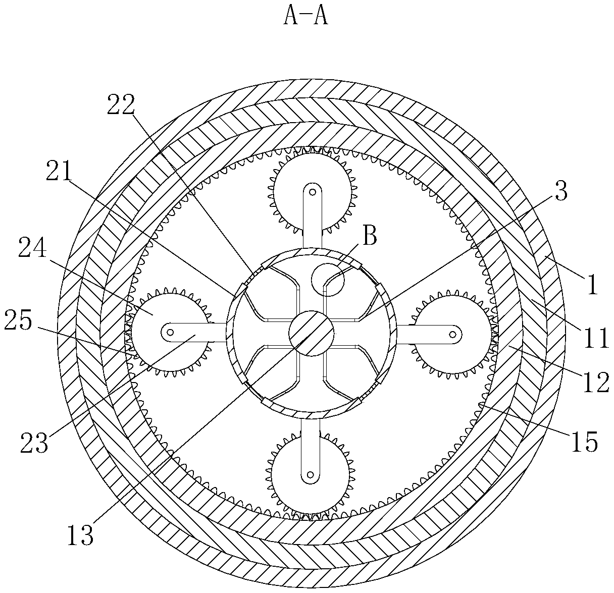 Building material grinding device