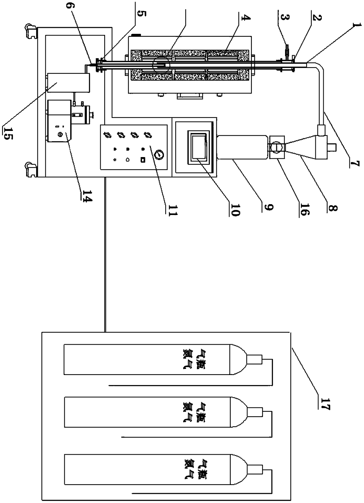 Fluidized bed for preparing carbon nano tubes in batch based on chemical vapor deposition method