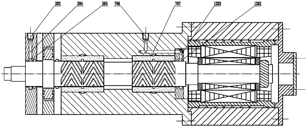 High-speed water lubrication dynamic pressure spiral groove bearing electric spindle