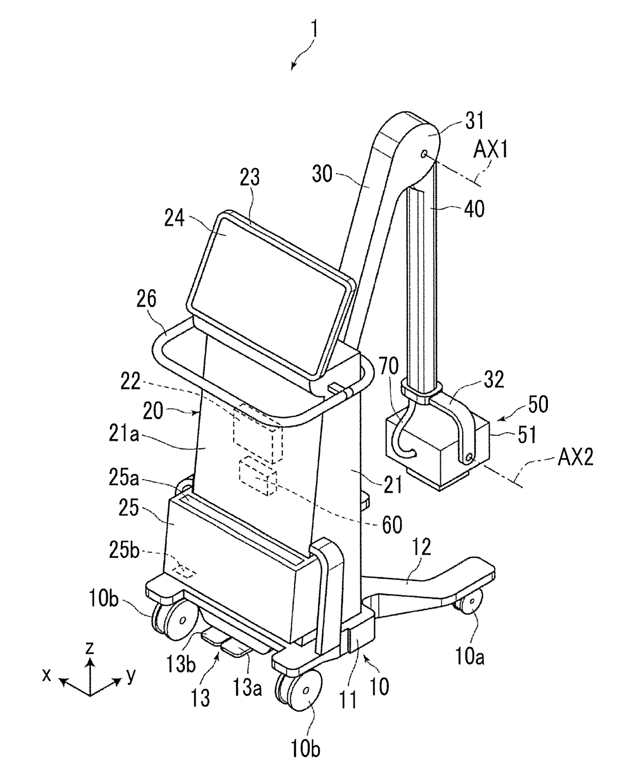 Radiation irradiation device