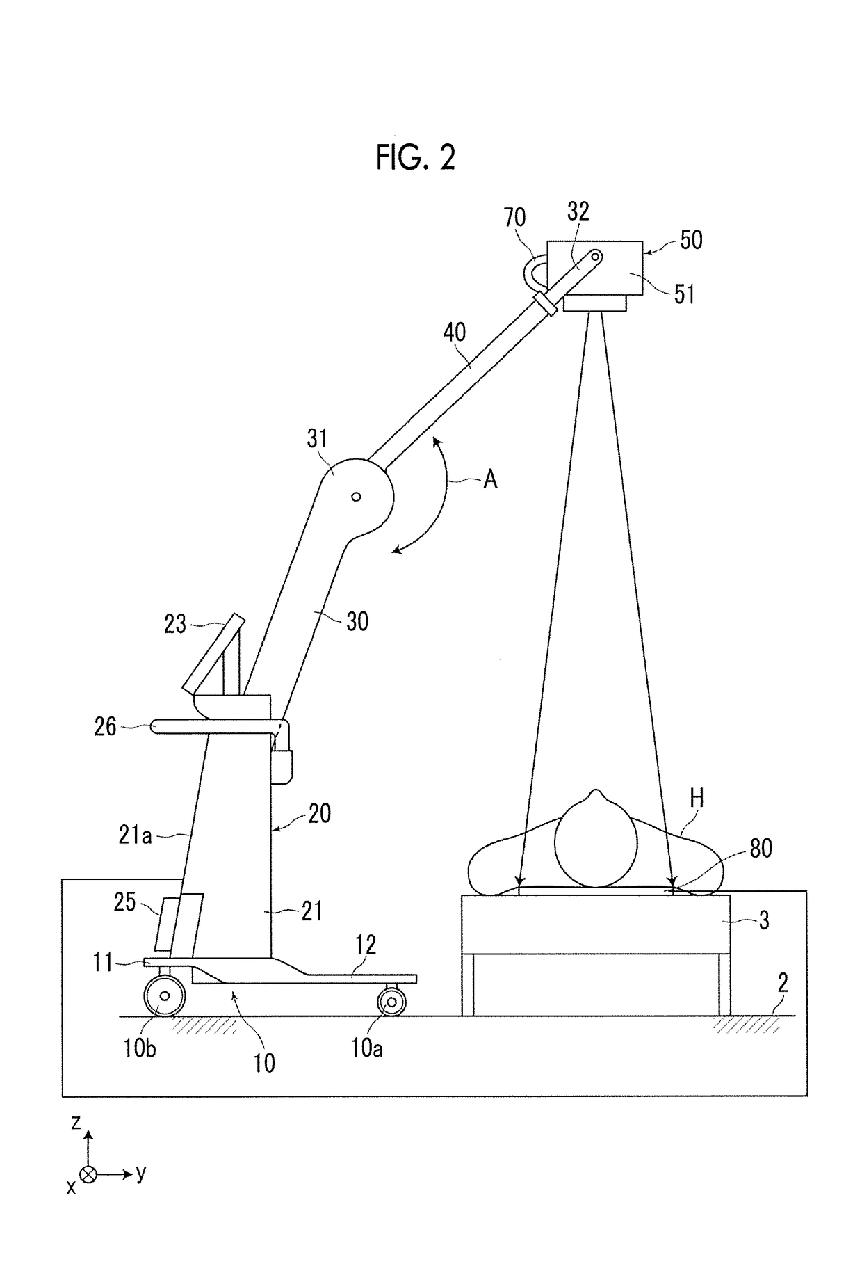 Radiation irradiation device