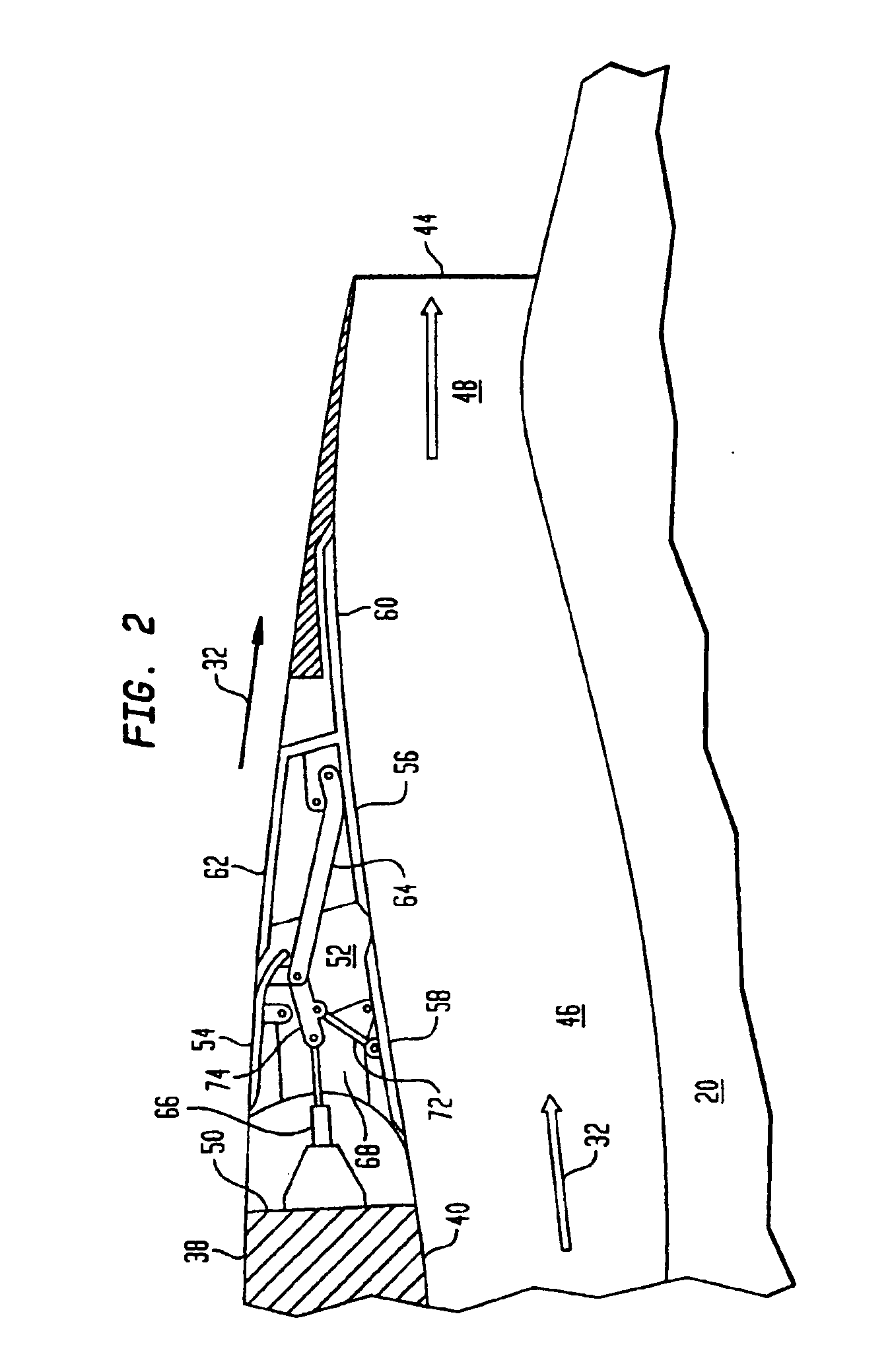 Self stowing thrust reverser