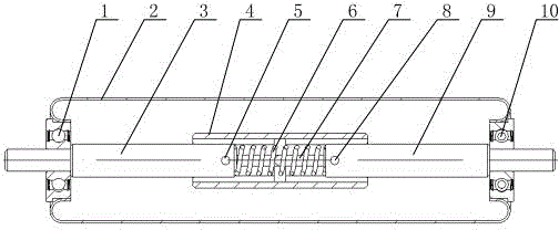 Installation structure of spring press-in type roller