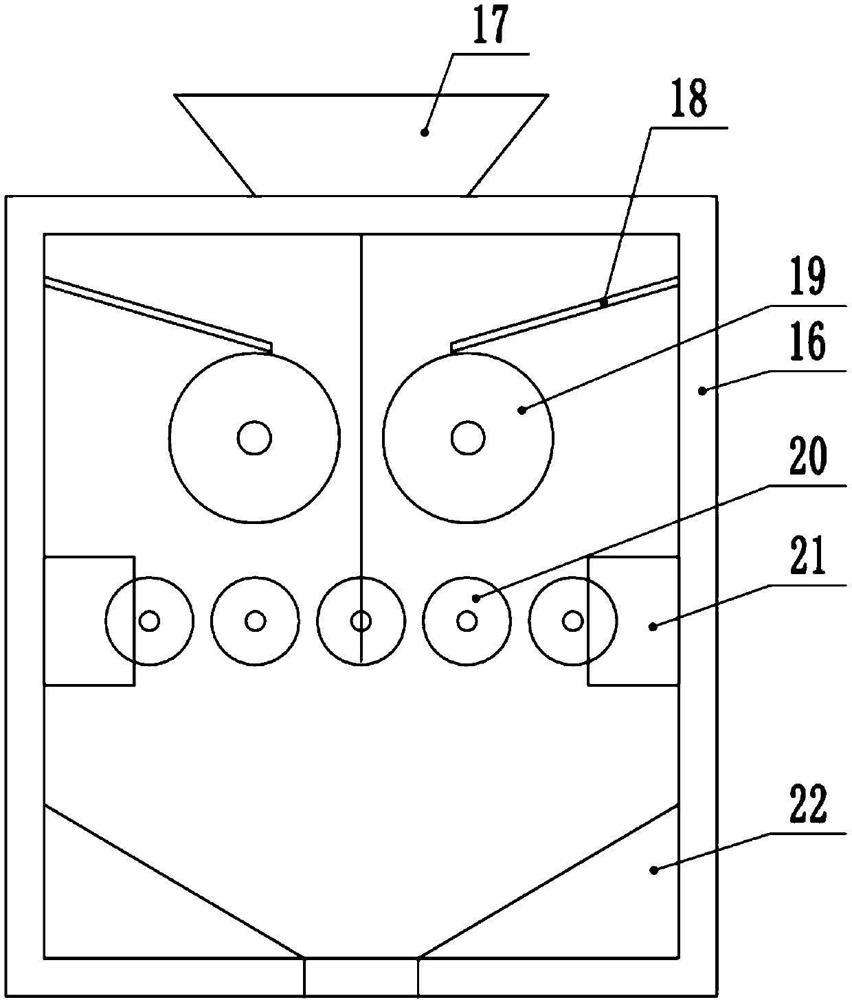 Robot production line for producing organic fertilizer