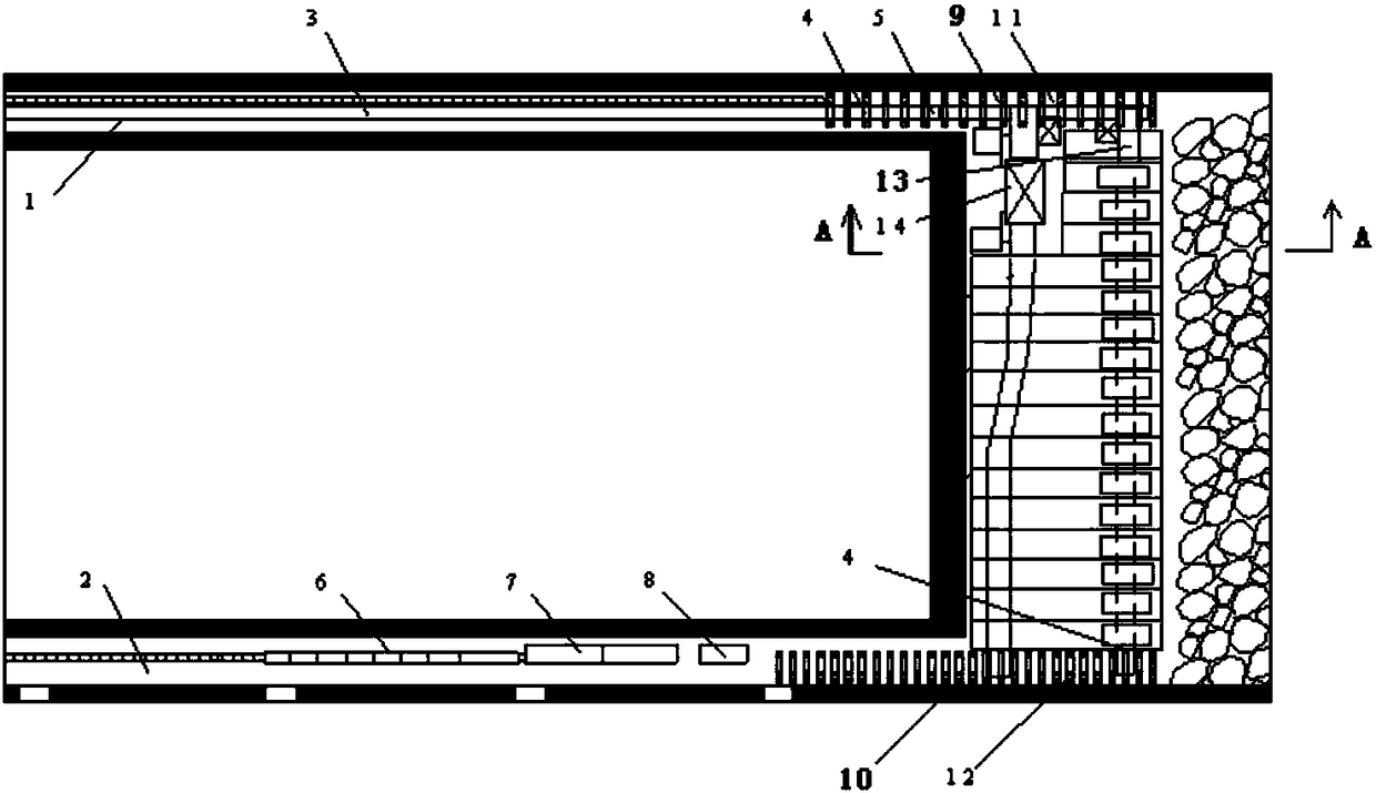 Equipment arranging system for three-soft coal bed stope face