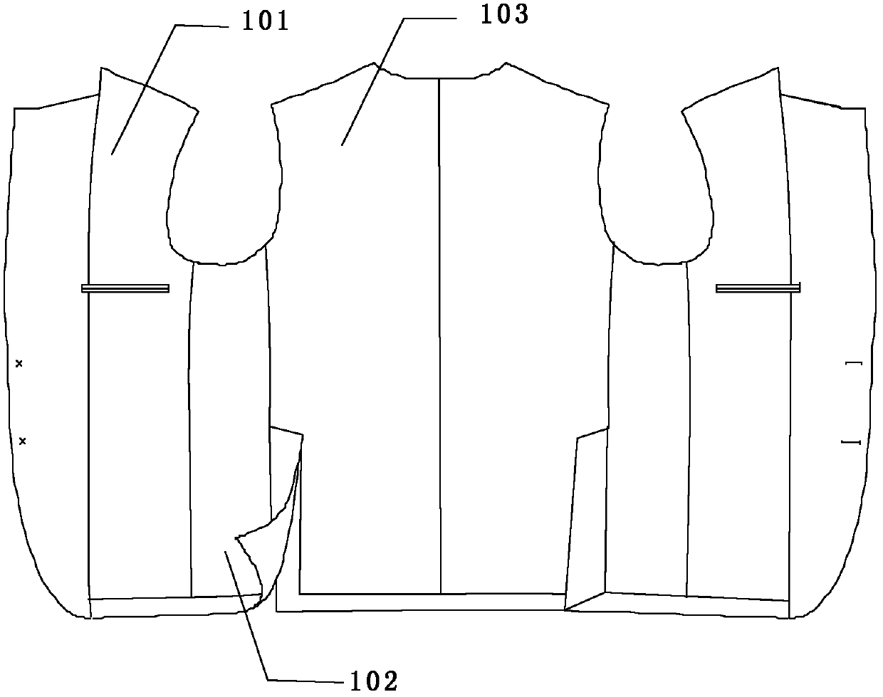 Sewing method of knitting western-style suit and knitting western-style suit