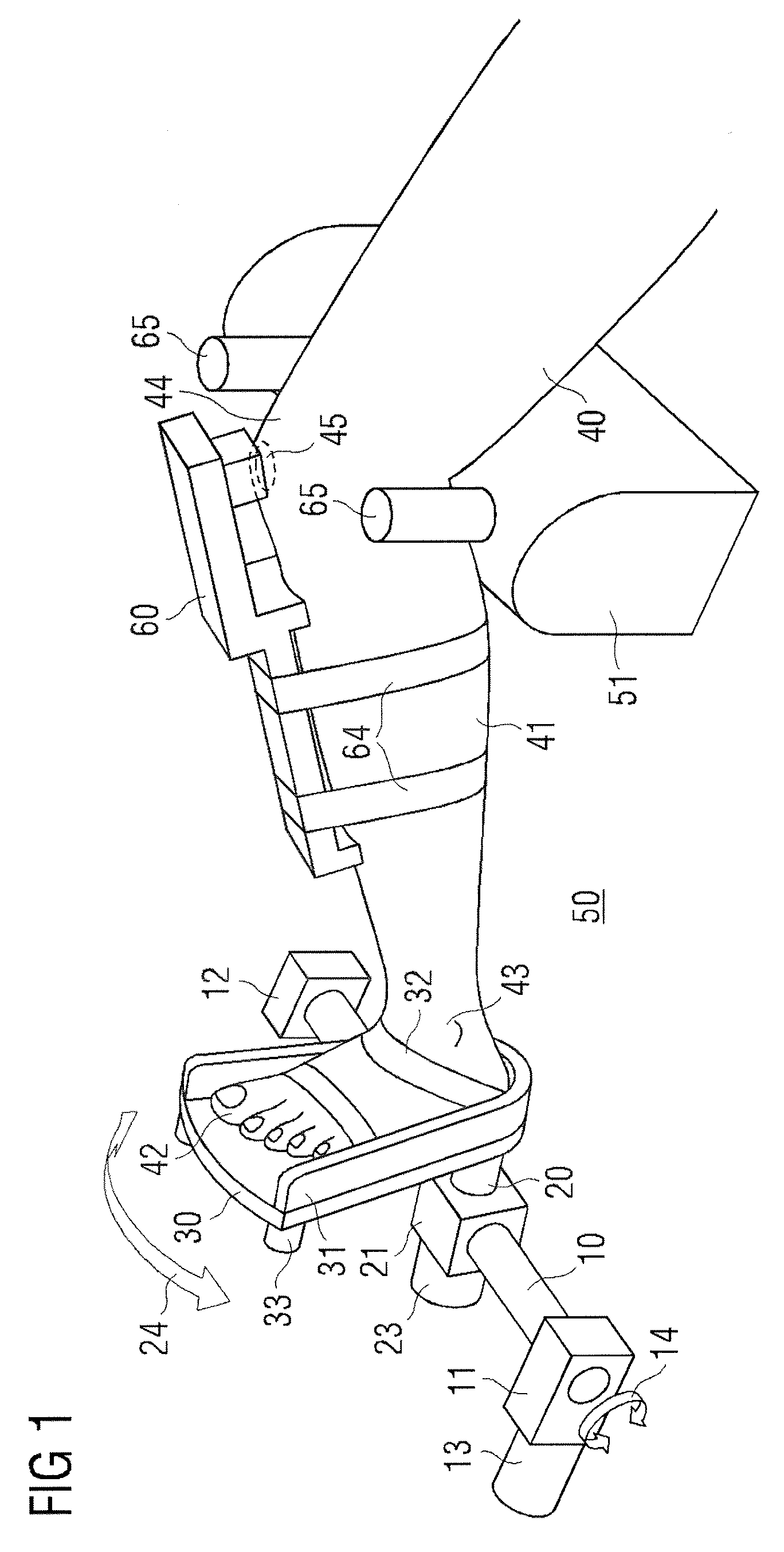 Device and method for knee ligament strain measurement