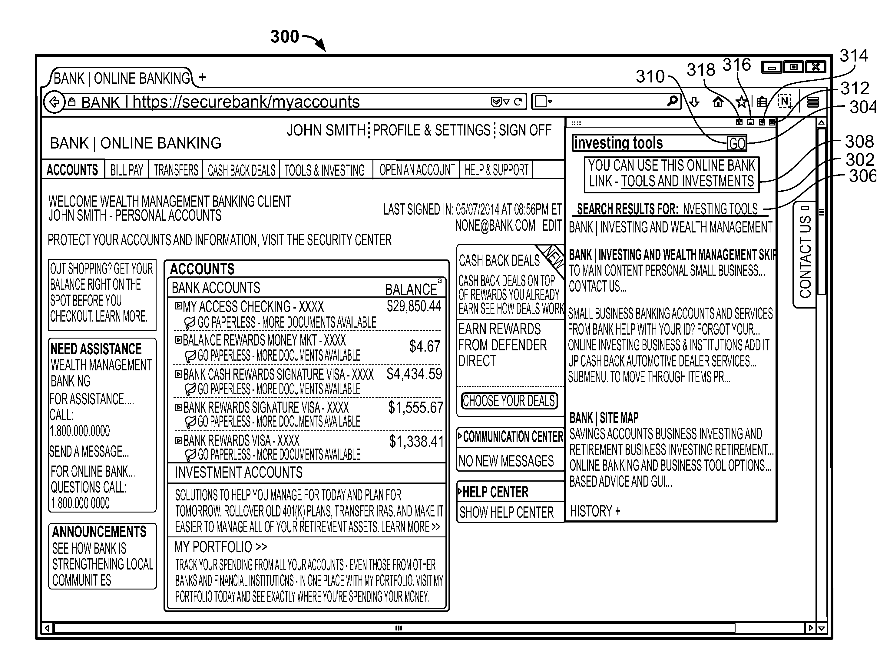 Method and apparatus for navigational searching of a website