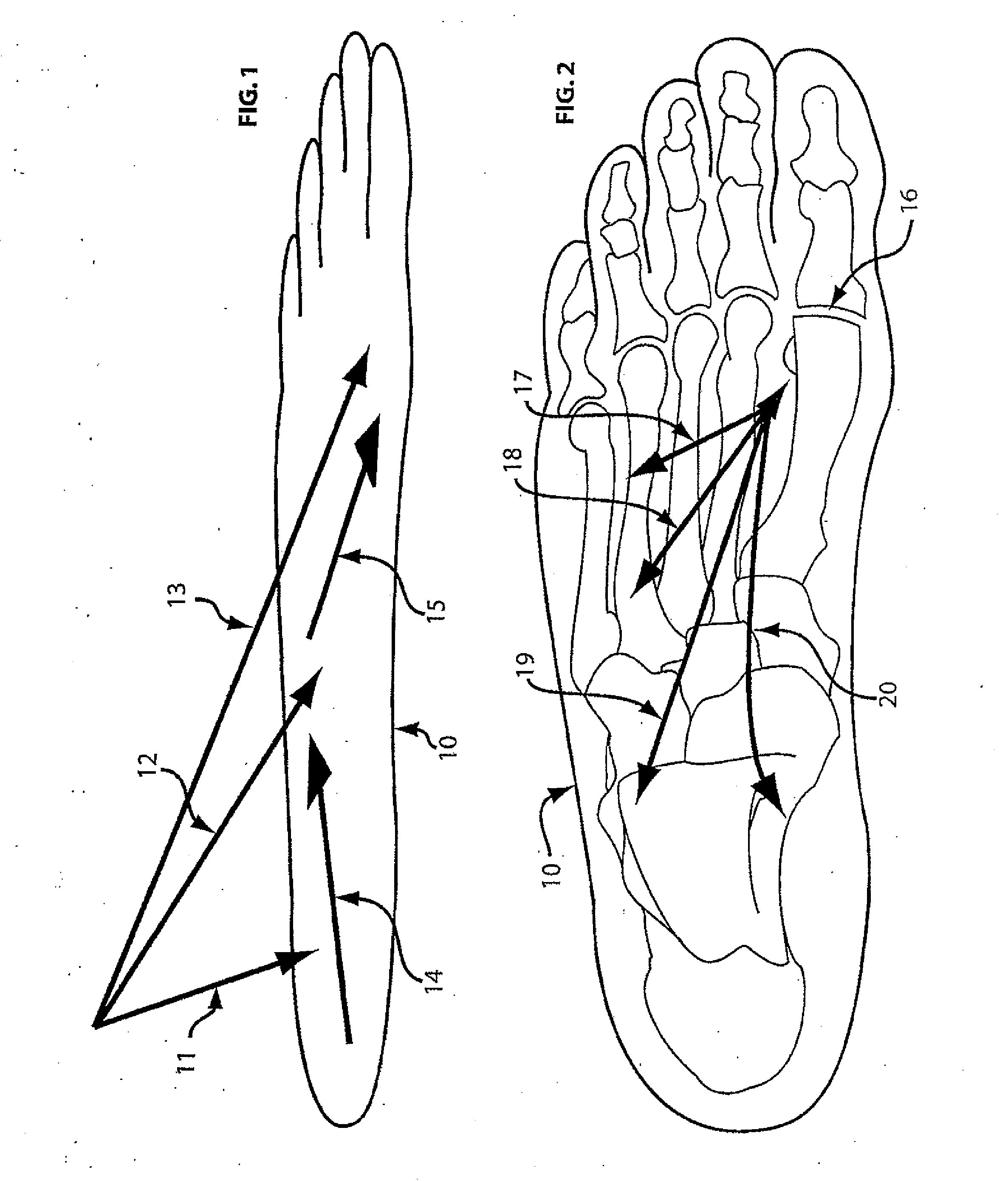 Footwear support structures