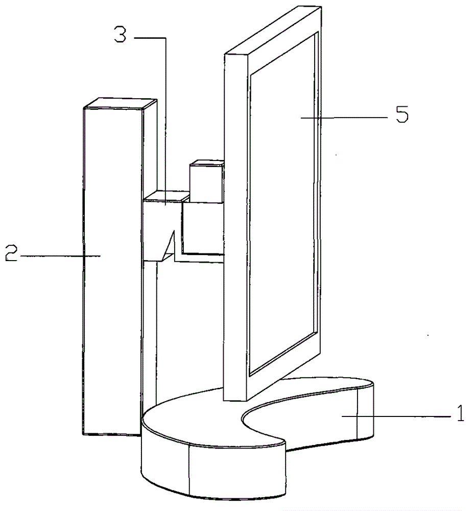 Display movement bracket with effect of protecting cervical vertebra