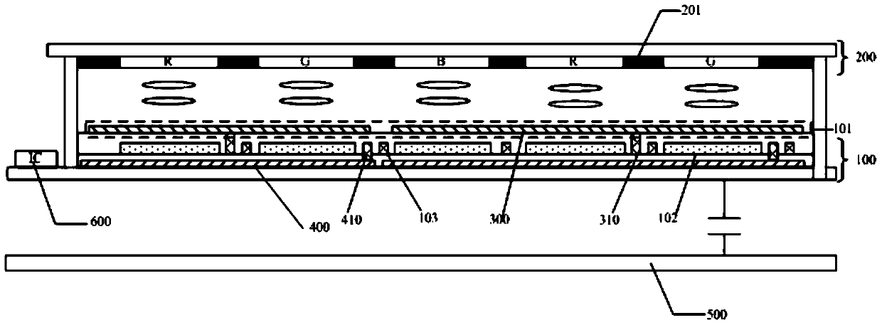 Embedded touch screen, display device and driving method thereof