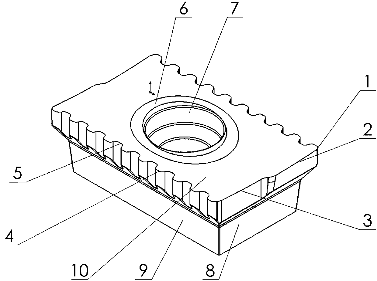 Comb-shaped milling cutter blade