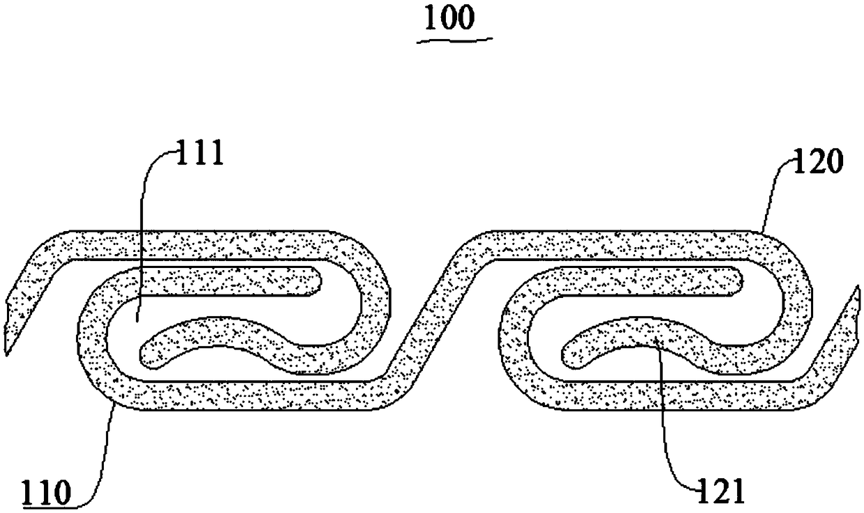 Skeleton layer for marine flexible pipe, and composite flexible pipe