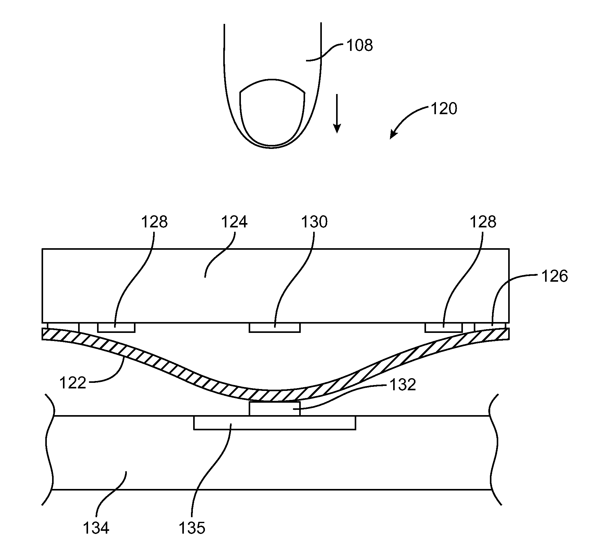 Button assembly with inverted dome switch