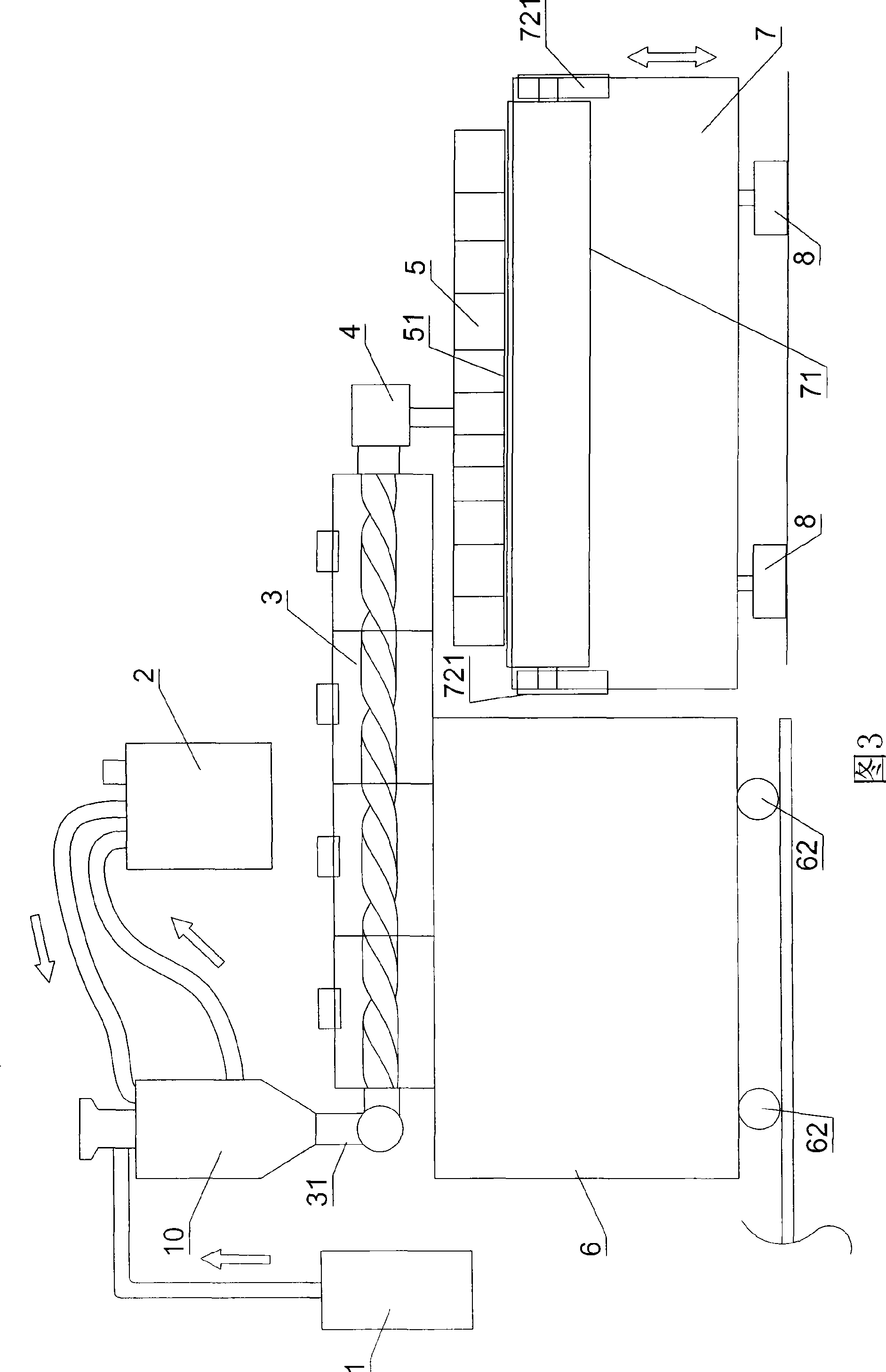 Production method and equipment of drench film coated by PLA biological decomposition material