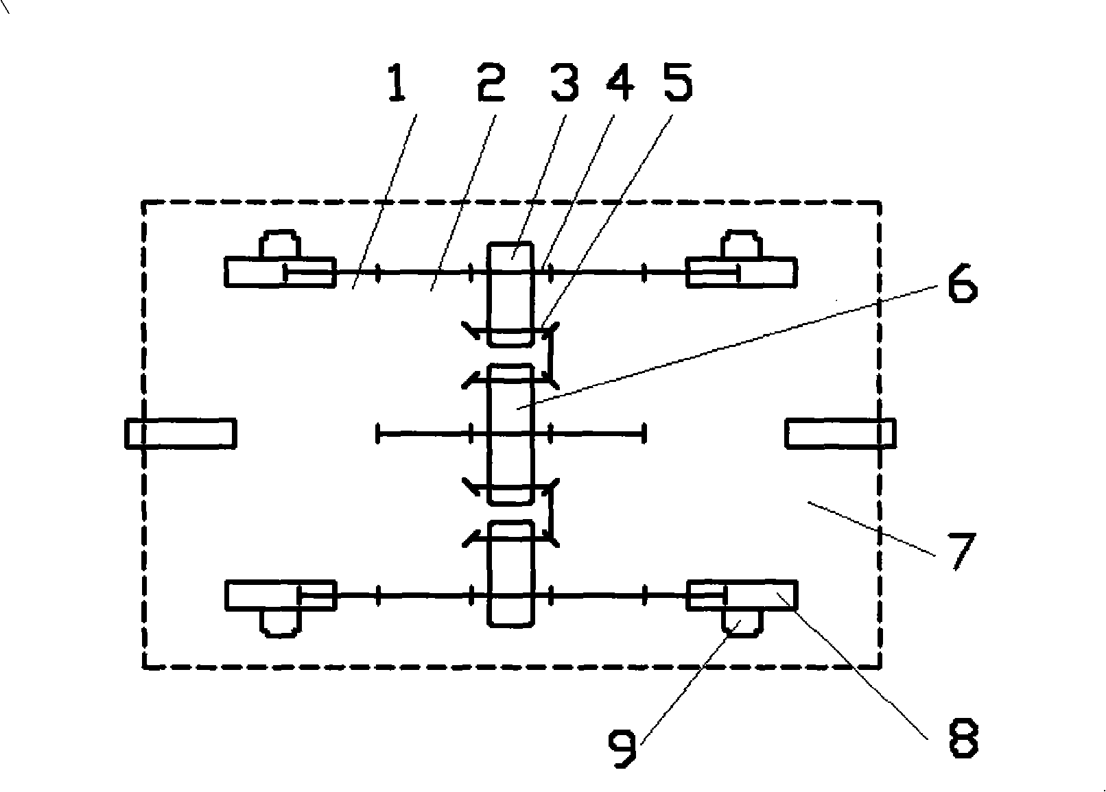 Wheeled robot with traveling system