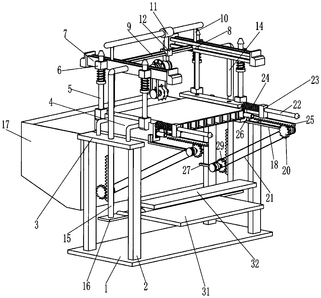 Bending auxiliary equipment for bamboo fiber board